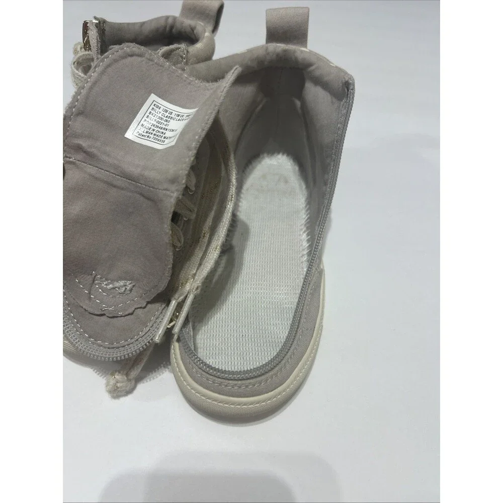 BILLY Footwear Classic Lace High Gray Polka Dot High Top Shoes Kids 12M